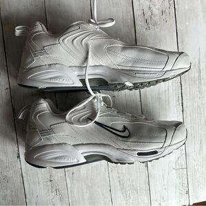 PREOWNED VINTAGE NIKE AIR IMPEL LEATHER MENS WHITE SNEAKERS SIZE 11 ROLLING RAIL